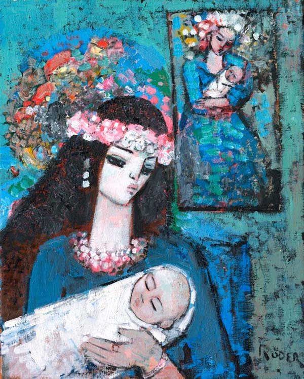 Blue Madonna - Oils