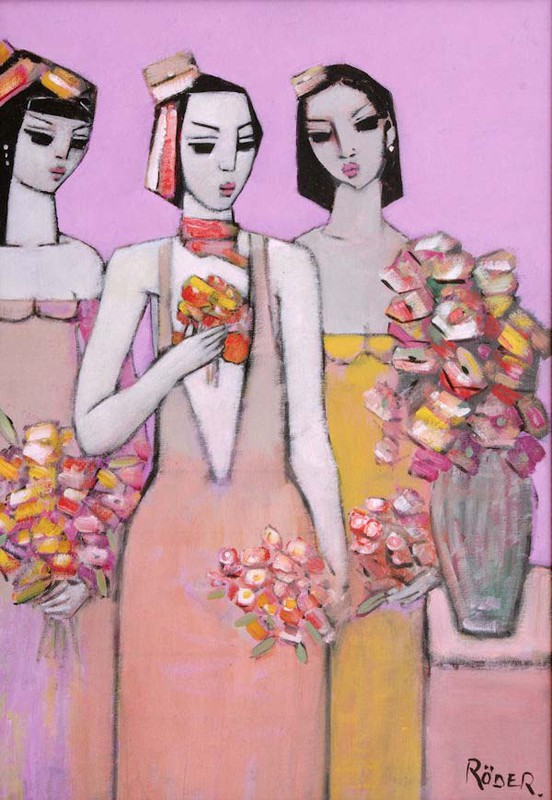 The Visitors 65x45 cm - Oils