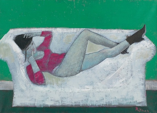 karen_on_the_settee - Oils