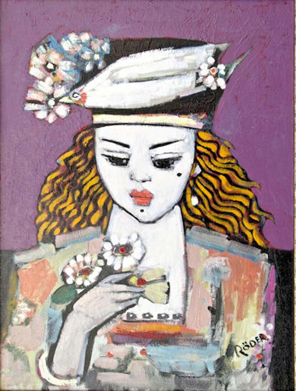 Two Flowers - Oils