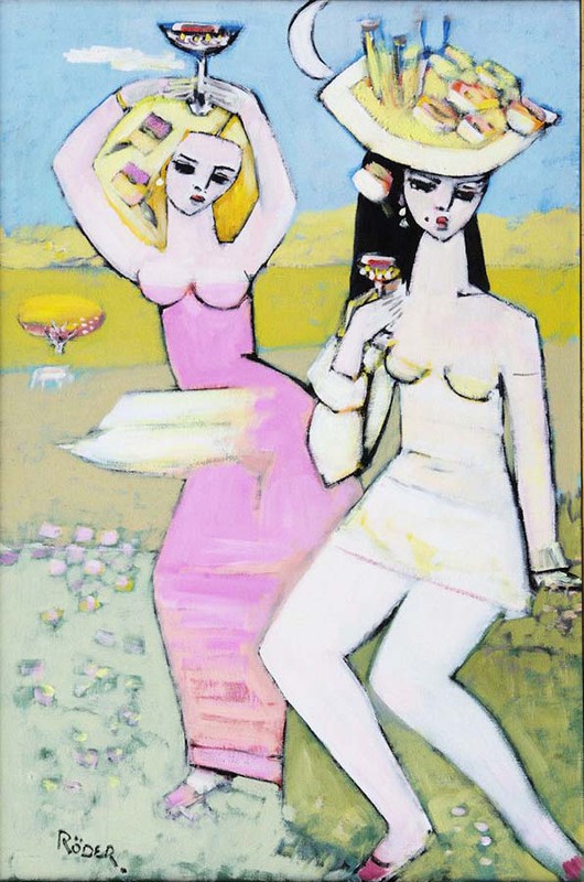 Two And A Glass - Oils