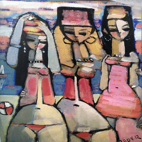 Three on the Beach 51x41 - Oils