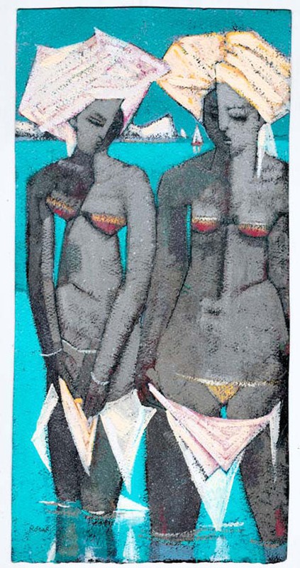 On The Beach - Oils