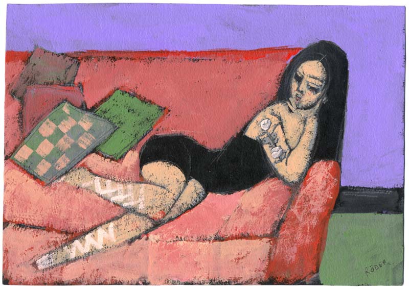 The Settee 25x35 cm - Acrylics