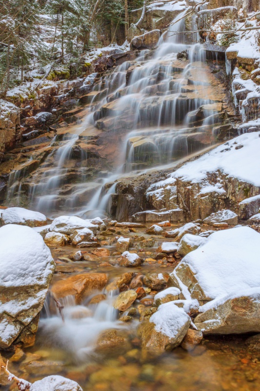 Winter Arrives at Cloudland Falls II - White Mountains, New Hampshire