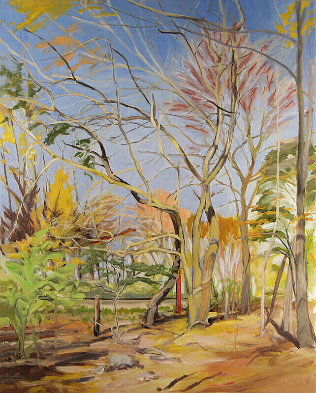 Along the rails - Oil on Canvas