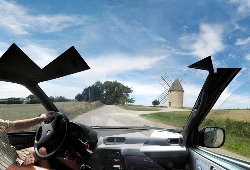 Moulin a Vent -Auvillar - Driving/Car Views