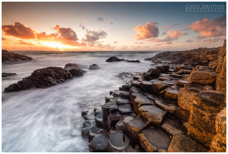 Sunset at the Giants Causeway