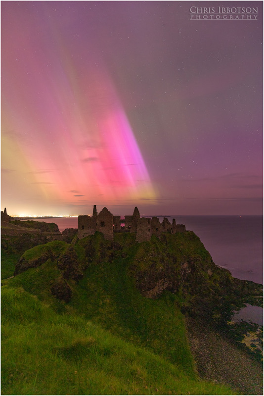 The Aurora Over Dunluce Castle