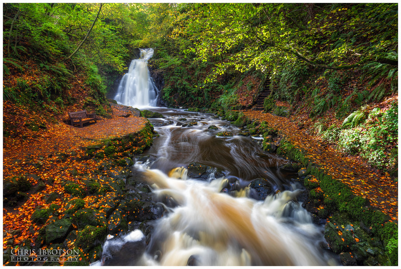 Autumnal Colour, Gleno Waterfall