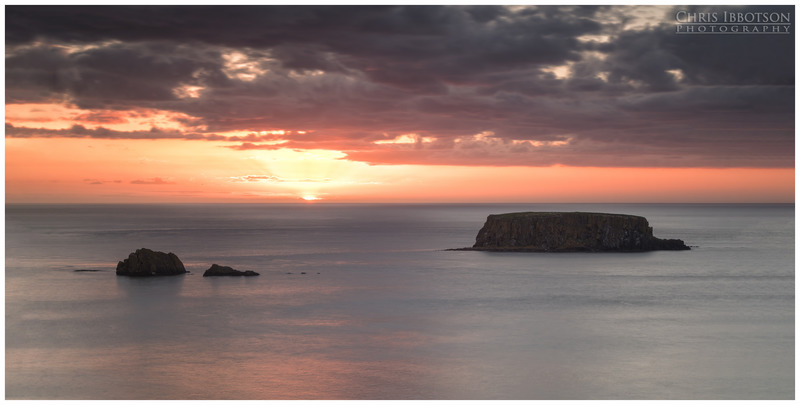 Sunset at Sheep Island, Ballintoy