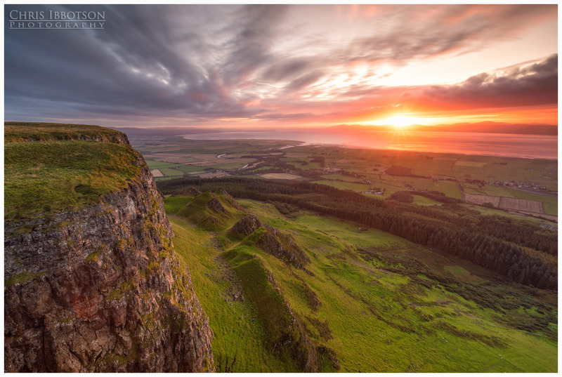 Sunset at Binevenagh Mountain