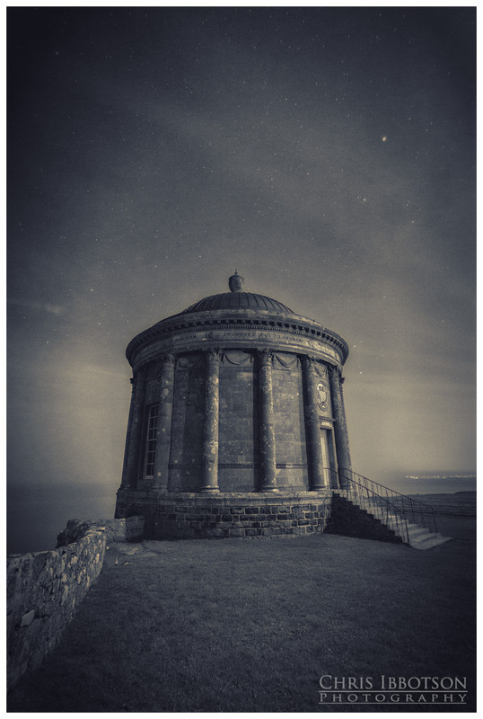 The Mussenden Temple black & white