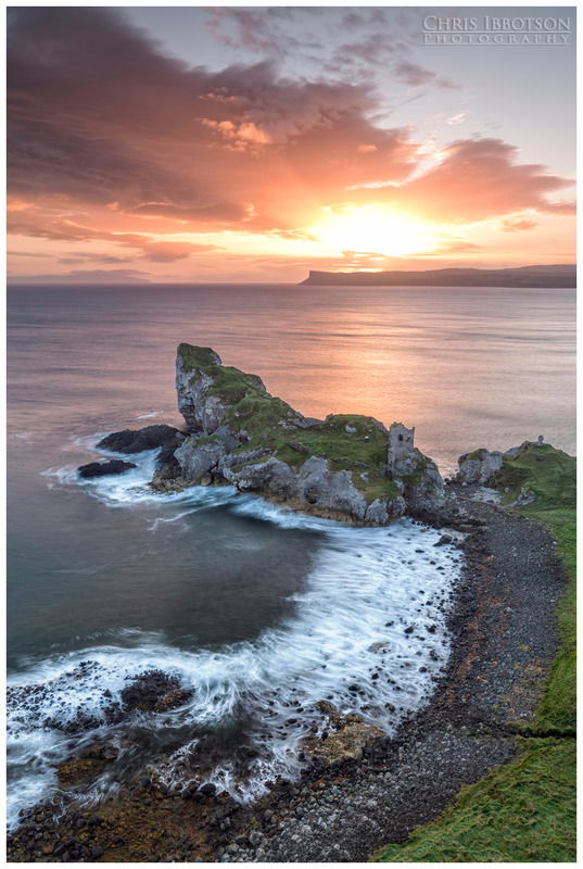 Dawn at Kinbane Castle
