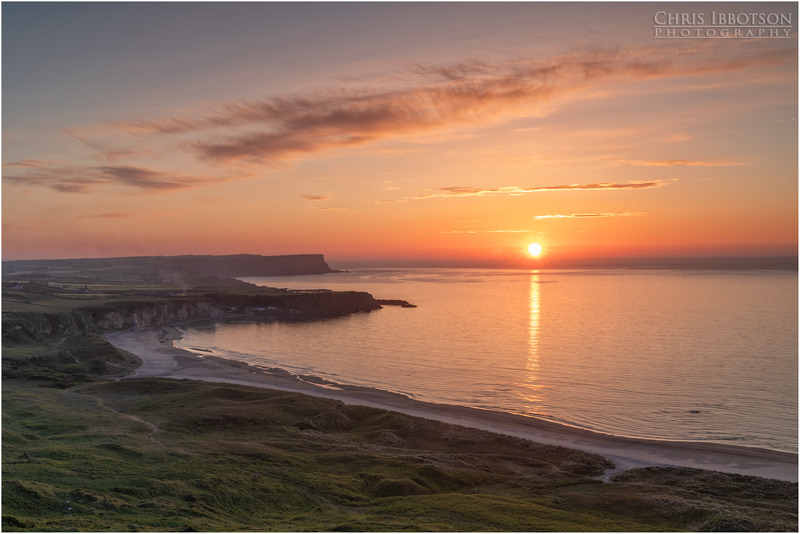 Sunset at Whitepark Bay