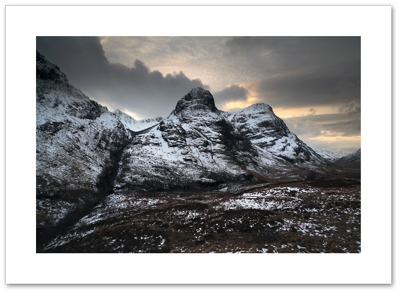 Approaching Sunset, The Three Sister's, Bidean Nam Bian