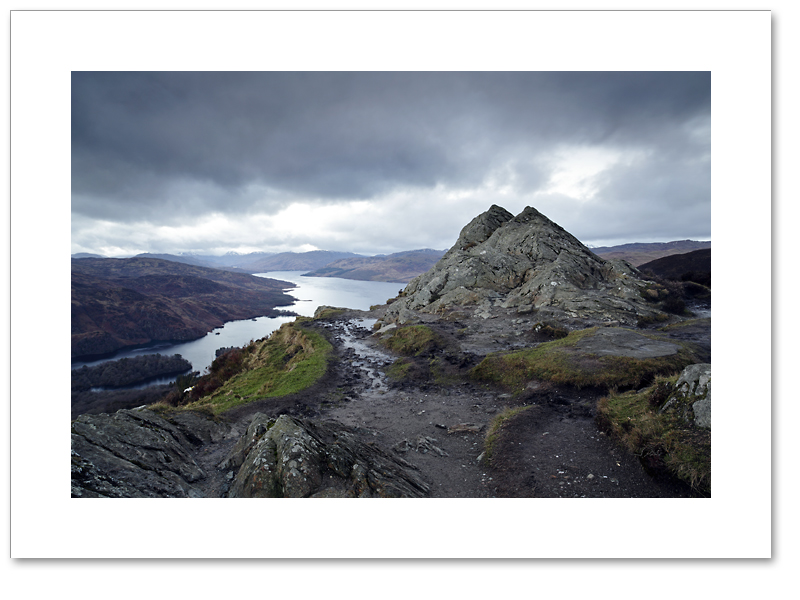 Winter light on Loch Katrine from Ben A'an, Loch Lomond and the Trossachs National Park