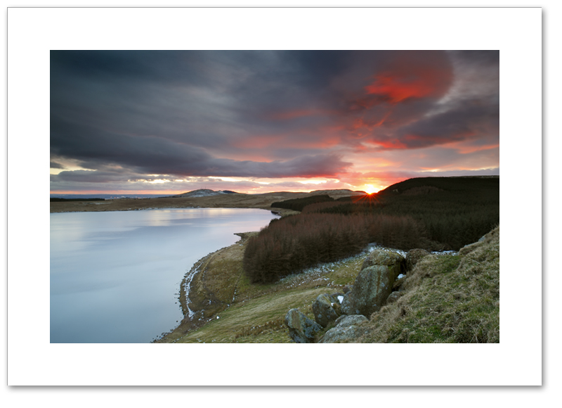 Dramatic sunset, Cleish Hills, Perthshire