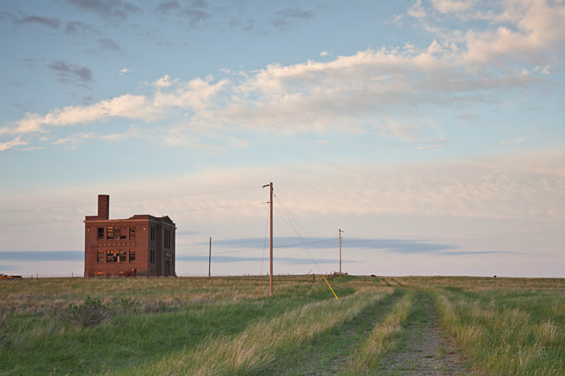 Old brick school, Vananda - Abandoned on the Plains