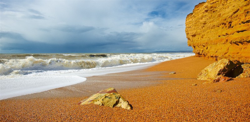 Storm Katie Chesil Beach Burton Bradstock Dorset EDC241