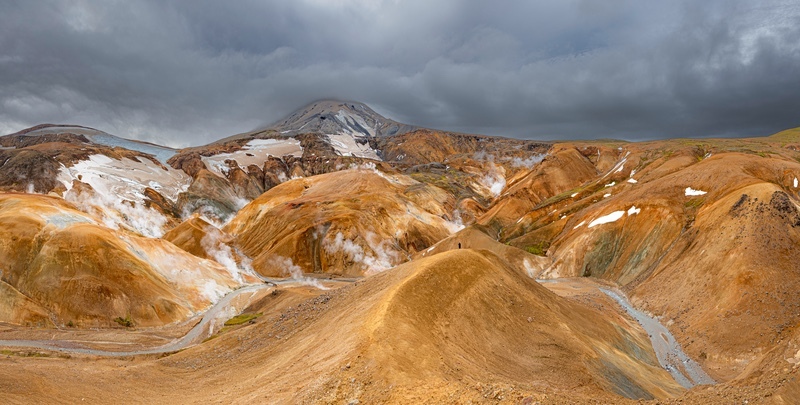 Volcanic landscape at Kerlingarfjoll, Central Highlands. - South America and Iceland.