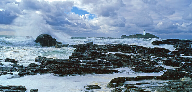 Force 9, Godrevy Lighthouse. EDC157 - Cornwall