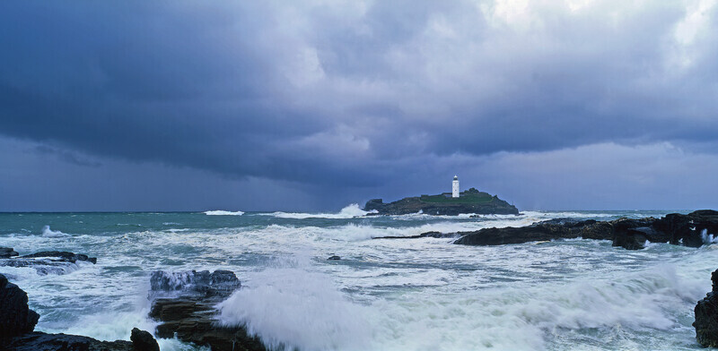 Approaching storm, Godrevy Lighthouse. EDC154 - Cornwall