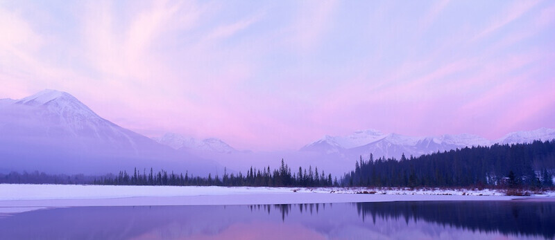 Mists of Dawn - Canadian Rockies. EDC 066. - Greeting Cards from around the world.