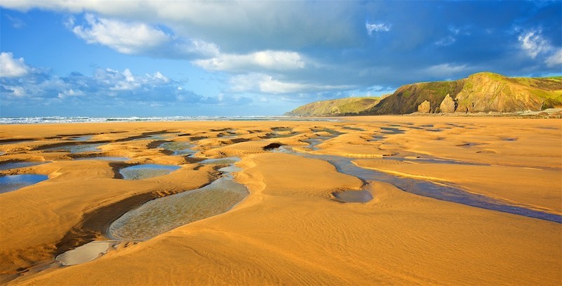Sandymouth Beach near Bude - evening light EDC239 - Cornwall