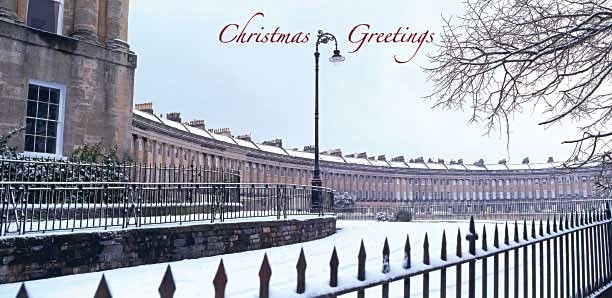 Royal Crescent, Bath. EDC 113 Xmas - Christmas Greeting Cards