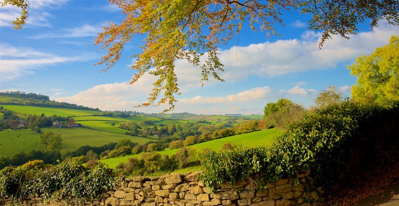 The Cotswolds from Swainswick,Bath EDC249 - England