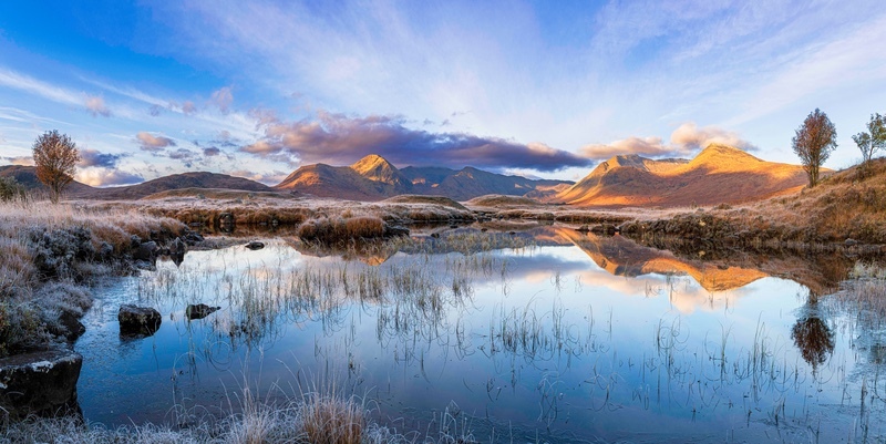 Frosty Dawn, Rannoch Moor, Glencoe. - Scotland