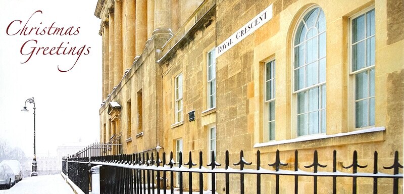 No. 1 Royal Crescent, Bath.  Xmas. - Christmas Greeting Cards