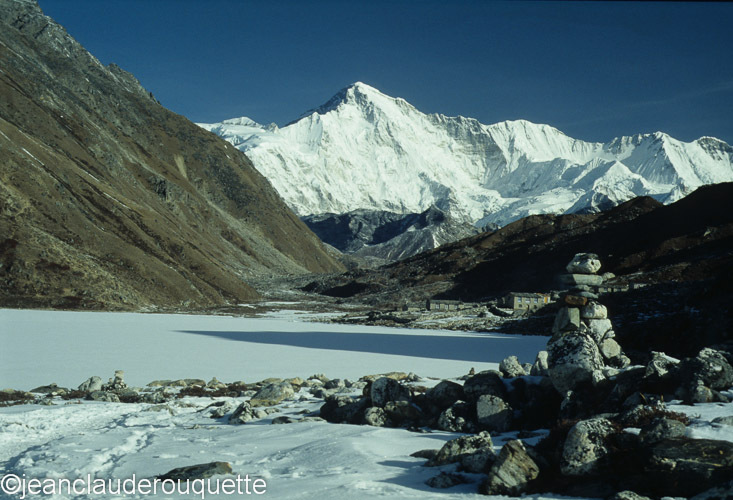 Cho Oyu (8201m) from Gokyo lake (4800m) - Himalaya 1992-1993 Népal and Pakistan