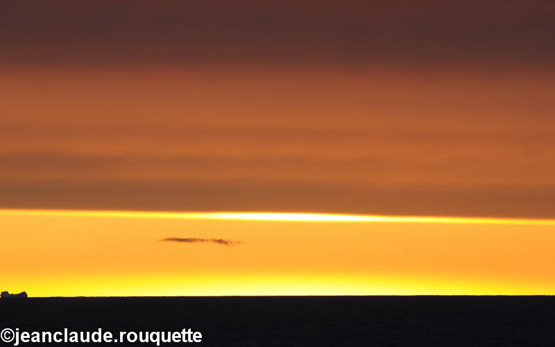 Sunset and iceberg in Baffin's sea - West Coast of Greenland 2012
