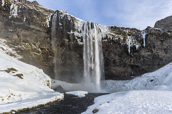 Frozen Seljalandsfoss - Iceland winter