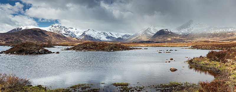 Loch na h'Achlaise approaching snow - Miscellaneous Scotland