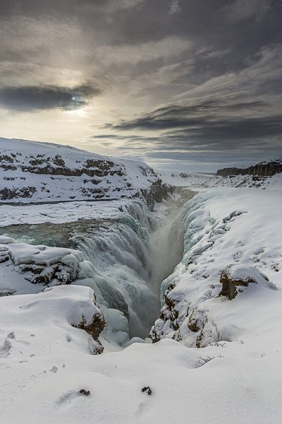 Milky sun, Gullfoss - Iceland winter