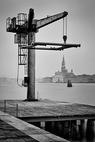 Crane with San Giorgio Maggiore - Venice