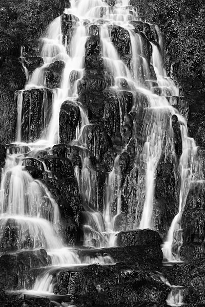 Falls detail, near Fada, Skye - Monochrome landscape
