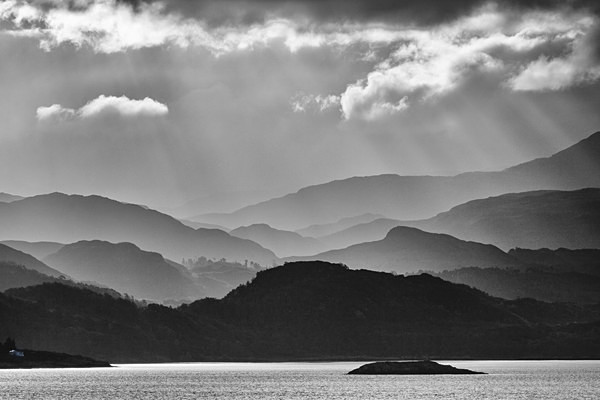 Gairloch recession - Monochrome landscape