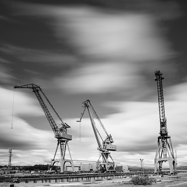 Cranes at the Inchgreen dry dock, Port Glasgow