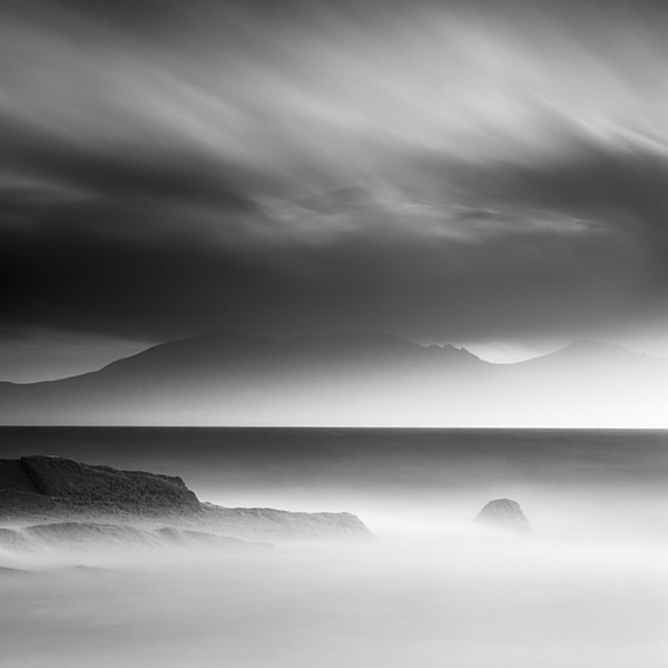 View from the Portencross shore to Arran