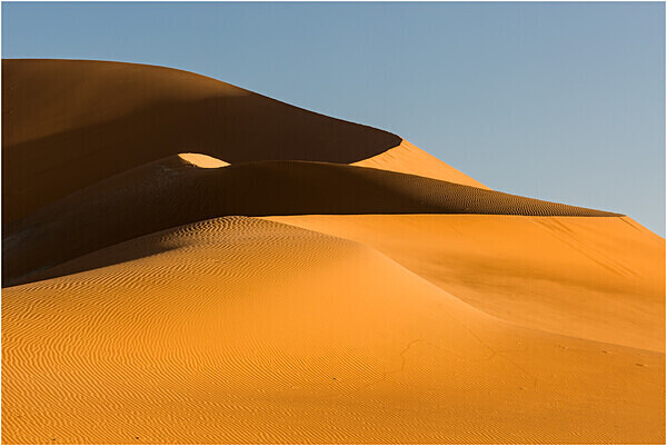 Sunlight on the dunes,, Sossusvlei - Namibia
