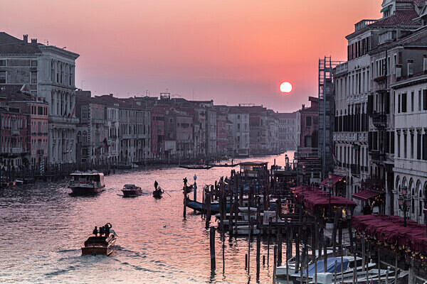 Sunset on the Grand Canal - Venice