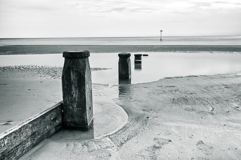 West Wittering - Seascape - Monochrome