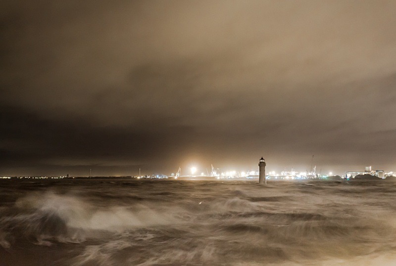 Storm in Liverpool Bay - Seascapes