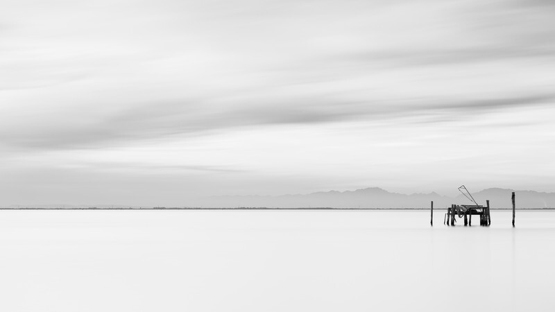 Fishing Pier - Seascape - Monochrome