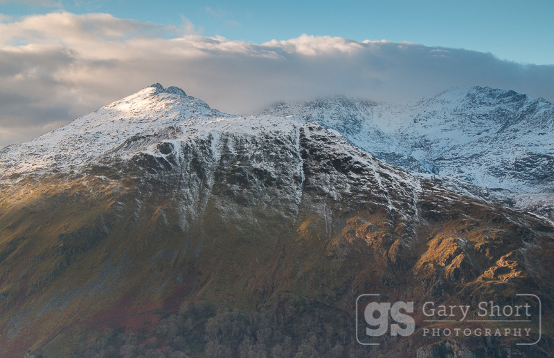 Y Lliwedd and Crib Goch, winter light - Snowdon