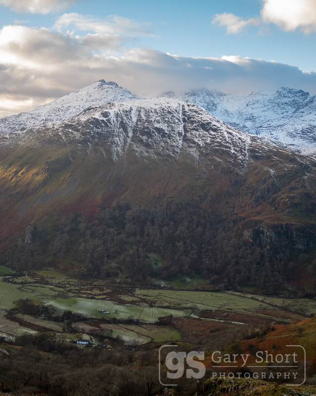 Y Lliwedd and Nant Gwynant, winter - Snowdon